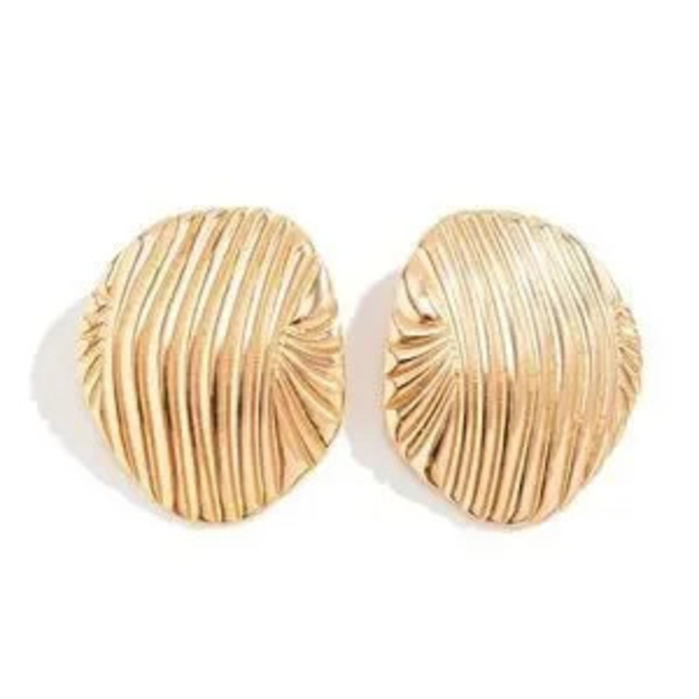 Gold Bold Shell Earrings